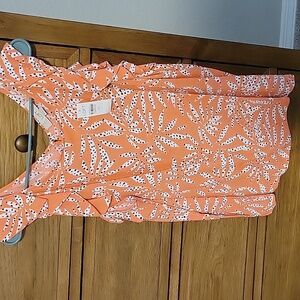 LOFT Orange Sleeveless Women's Top